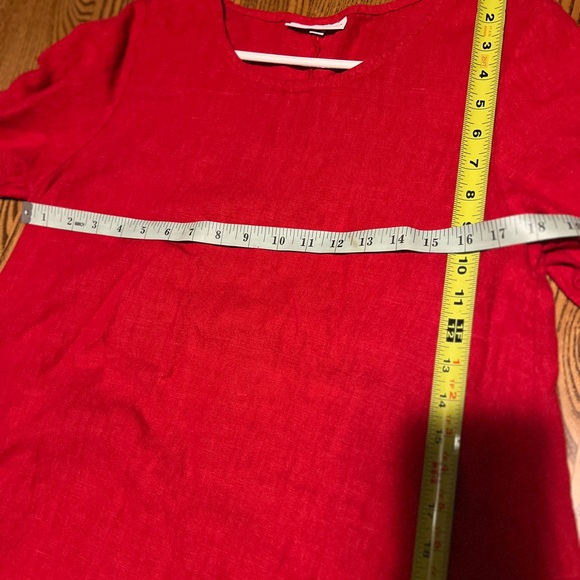 bryn Walker 100% Linen Red Tunic Top S - Picture 9 of 9